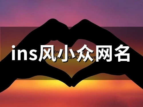 ins风小众网名(140个) ins风小众网名(140个)