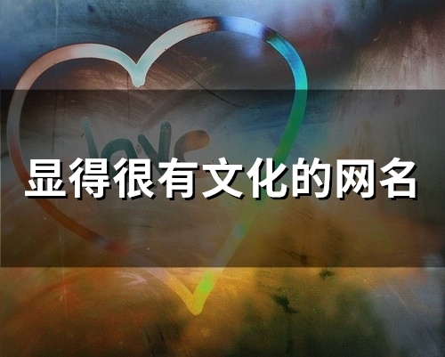 显得很有文化的网名(154个)