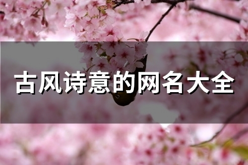 古风诗意的网名大全(99个)