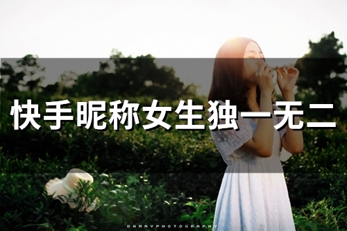 快手昵称女生独一无二(151个)