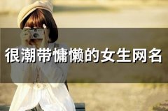 很潮带慵懒的女生网名(精选100个)