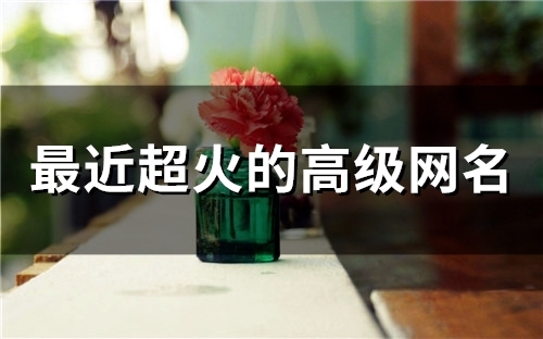 最近超火的高级网名(精选154个)
