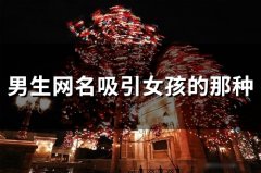 男生网名吸引女孩的那种(130个)