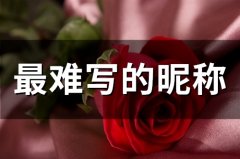最难写的昵称(110个)
