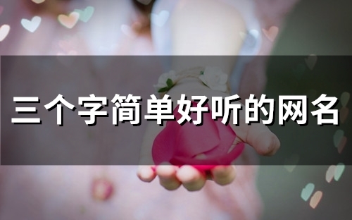 三个字简单好听的网名(精选151个)
