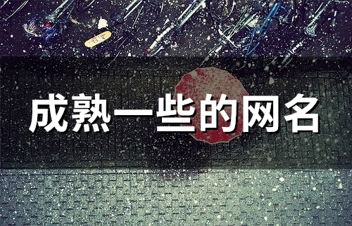 成熟一些的网名(精选157个)