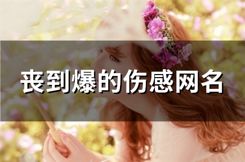 丧到爆的伤感网名(精选141个) 丧到爆的伤感网名(精选141个)