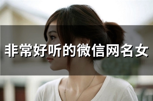 非常好听的微信网名女(71个)