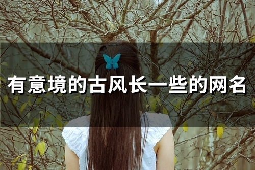 有意境的古风长一些的网名(123个)