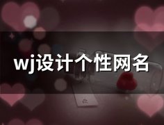 wj设计个性网名(精选127个)
