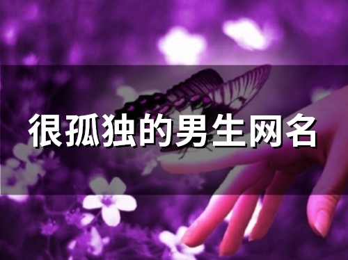 很孤独的男生网名(83个)