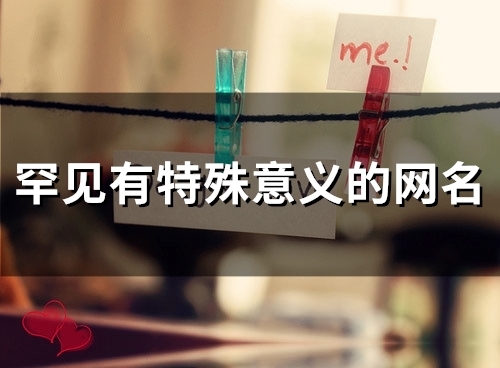 罕见有特殊意义的网名(精选90个)