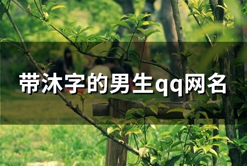 带沐字的男生qq网名(129个) 带沐字的男生qq网名(129个)