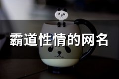 霸道性情的网名(精选100个)