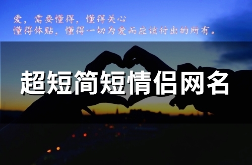 超短简短情侣网名(94个)