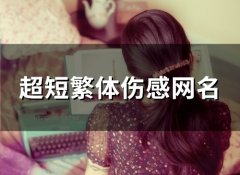 超短繁体伤感网名(117个)