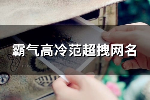 霸气高冷范超拽网名(精选143个) 霸气高冷范超拽网名(精选143个)