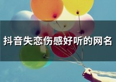 抖音失恋伤感好听的网名(精选84个)