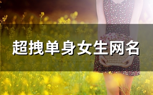 超拽单身女生网名(125个) 超拽单身女生网名(125个)