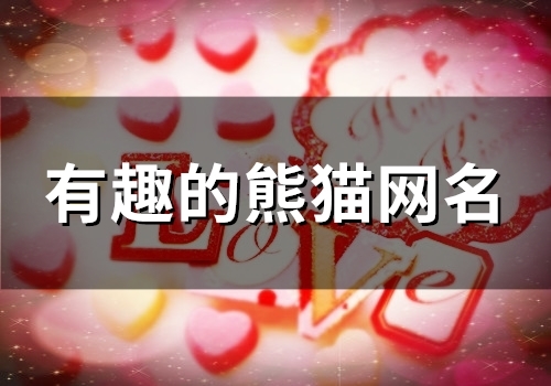 有趣的熊猫网名(精选50个) 有趣的熊猫网名(精选50个)