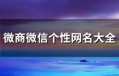 微商微信个性网名大全(111个)