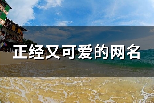 正经又可爱的网名(143个)