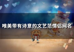 唯美带有诗意的文艺范情侣网名(154个)