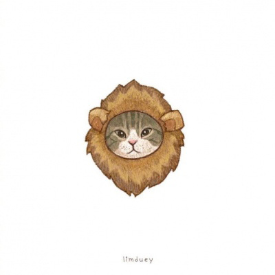 高清好看的q版萌图猫头像(16张)