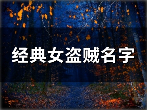 经典女盗贼名字(精选107个) 经典女盗贼名字(精选107个)