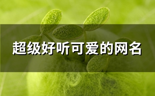 超级好听可爱的网名(精选146个) 超级好听可爱的网名(精选146个)