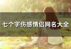 七个字伤感情侣网名大全(115个)