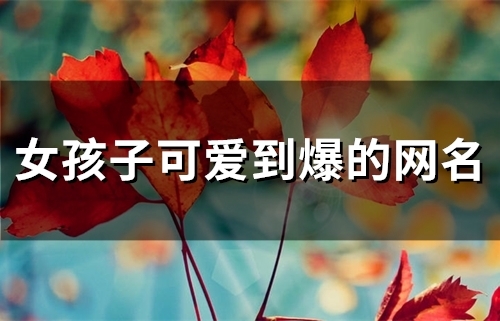 女孩子可爱到爆的网名(135个)