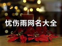 忧伤雨网名大全(126个)