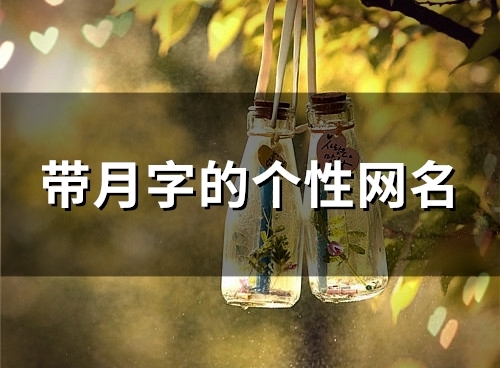 带月字的个性网名(113个)