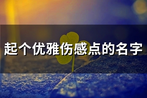 起个优雅伤感点的名字(精选76个)