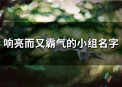 响亮而又霸气的小组名字(精选131个)