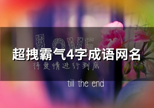 超拽霸气4字成语网名(精选129个)