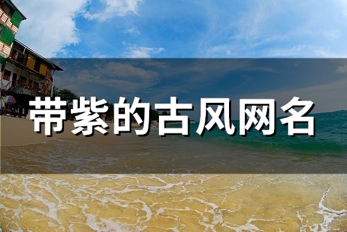 带紫的古风网名(84个)