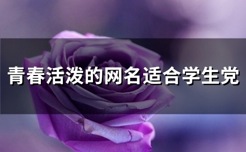 青春活泼的网名适合学生党(90个) 青春活泼的网名适合学生党(90个)