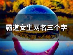 霸道女生网名三个字(181个)