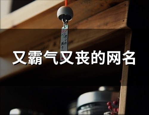 又霸气又丧的网名(精选180个) 又霸气又丧的网名(精选180个)