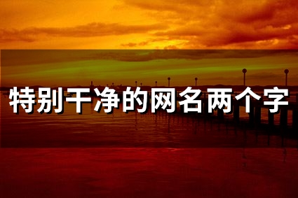 特别干净的网名两个字(185个) 特别干净的网名两个字(185个)