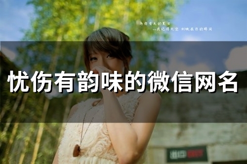 忧伤有韵味的微信网名(100个) 忧伤有韵味的微信网名(100个)