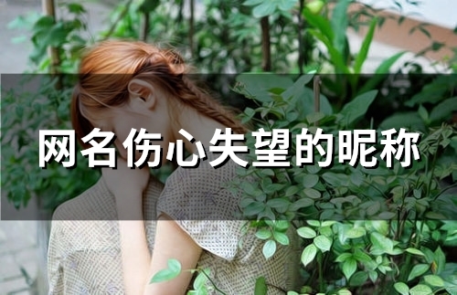 网名伤心失望的昵称(精选111个) 网名伤心失望的昵称(精选111个)