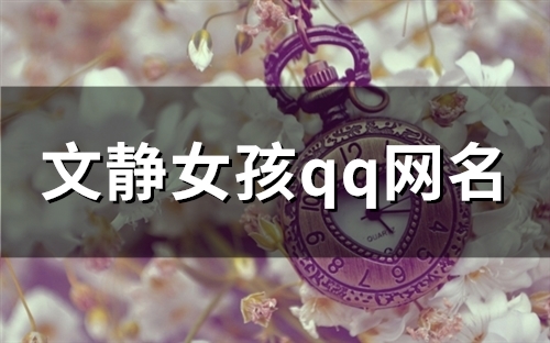 文静女孩qq网名(精选116个)