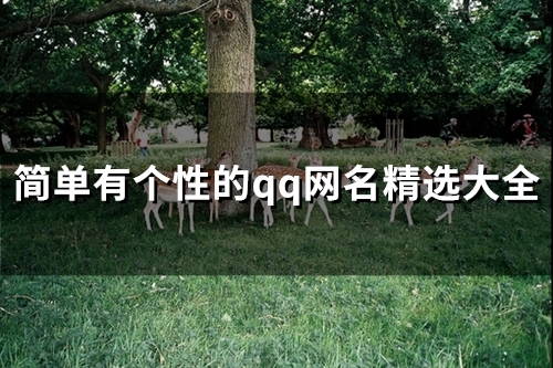 简单有个性的qq网名精选大全(113个) 简单有个性的qq网名精选大全(113个)