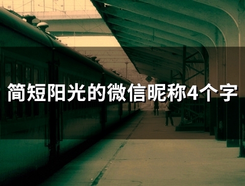 简短阳光的微信昵称4个字(优选90个)