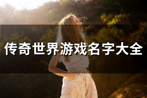 传奇世界游戏名字大全(精选110个) 传奇世界游戏名字大全(精选110个)