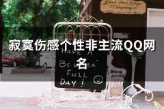 寂寞伤感个性非主流QQ网名(优选87个)