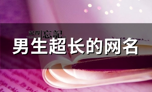 男生超长的网名(114个)